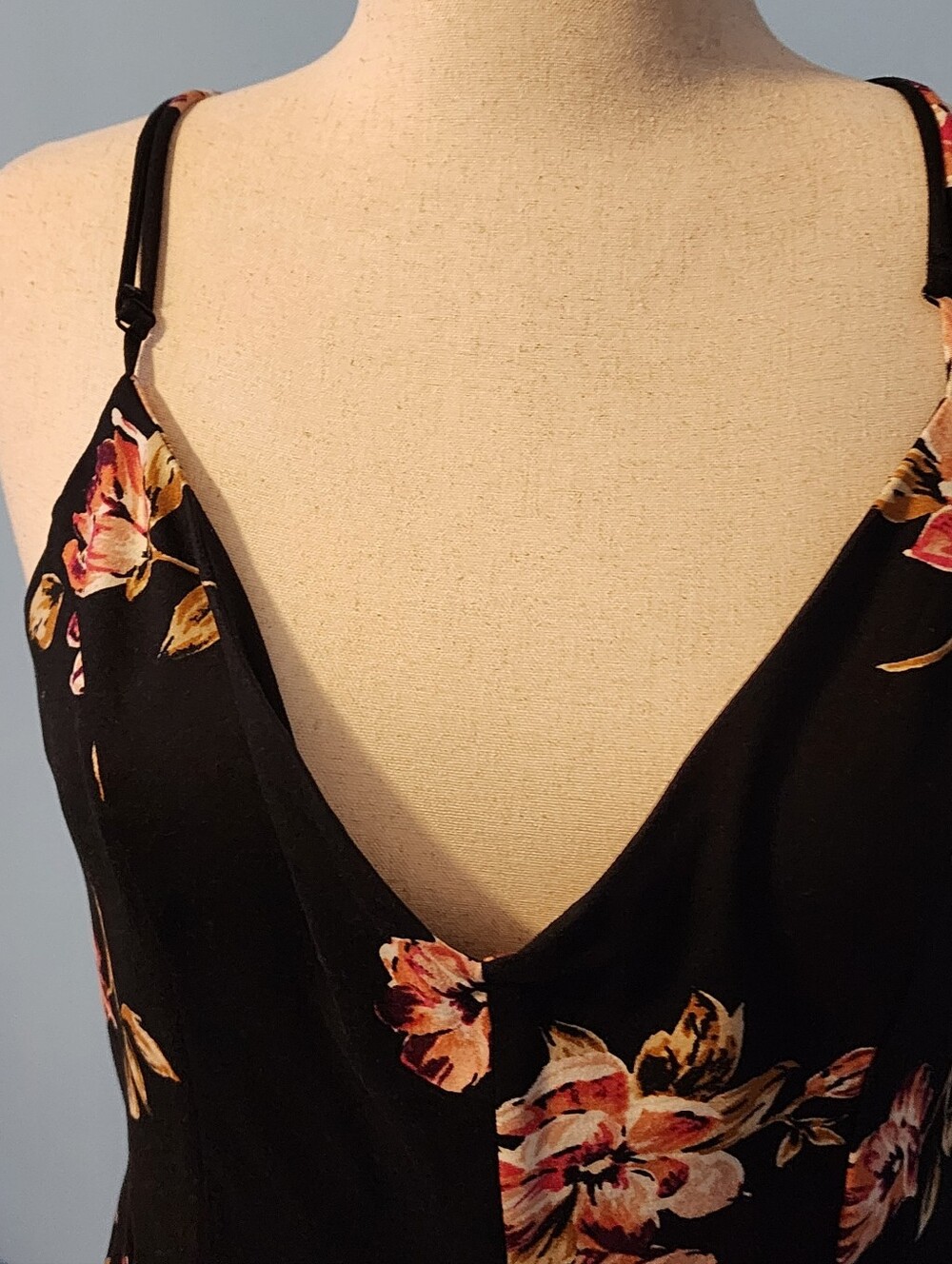 Nine Britton Black Floral Maxi Dress with Crisscross Straps